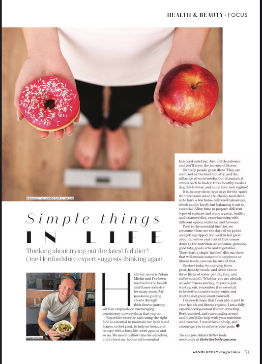 MY FIRST MAGAZINE ARTICLE ON NUTRITION