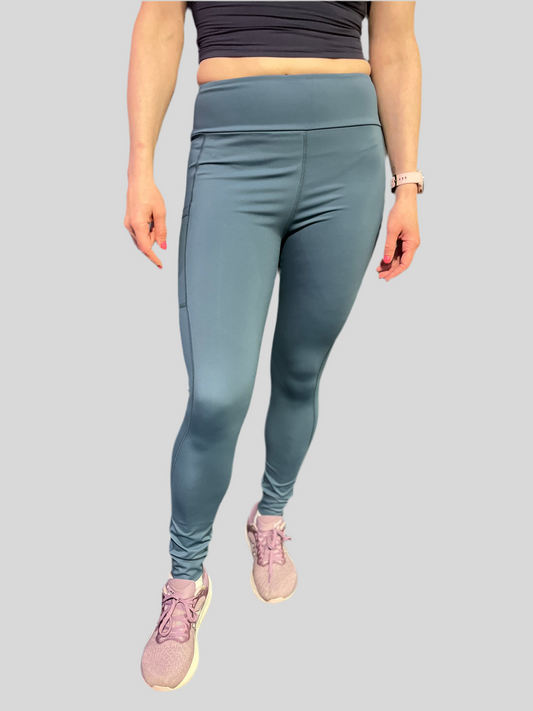 Lifestyle Leggings - Teal Blue 27” Inside Leg